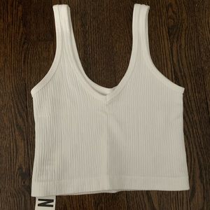 Urban Outfitters White Ribbed Tank Top NWT